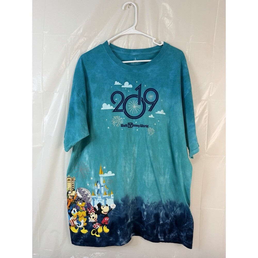 Disney Parks Walt Disney World 2019 T Shirt XXL Tie Dye Mickey Minnie Goofy